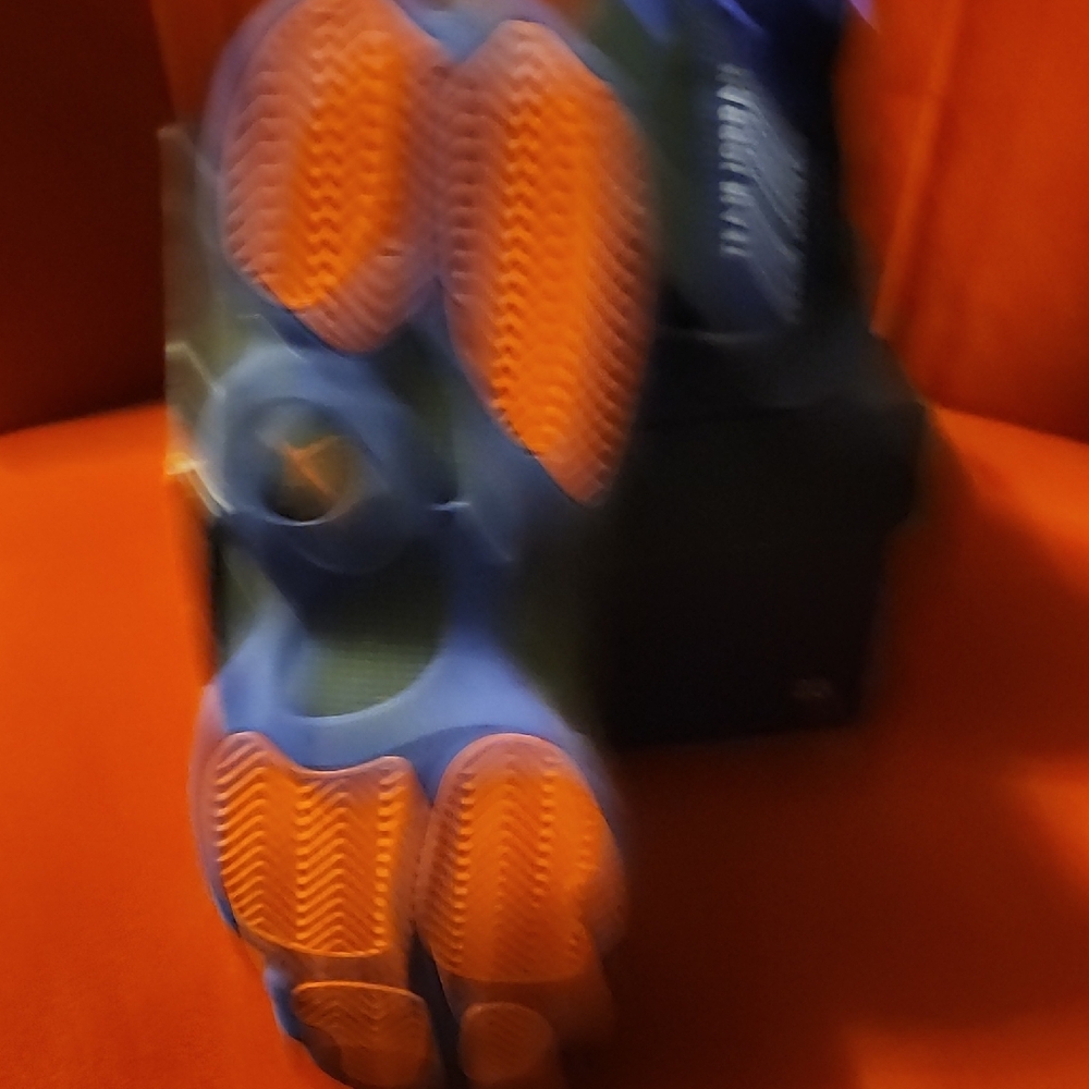 Black and Blue High-Top Athletic Shoes with Contoured Design - Picture 7 of 14